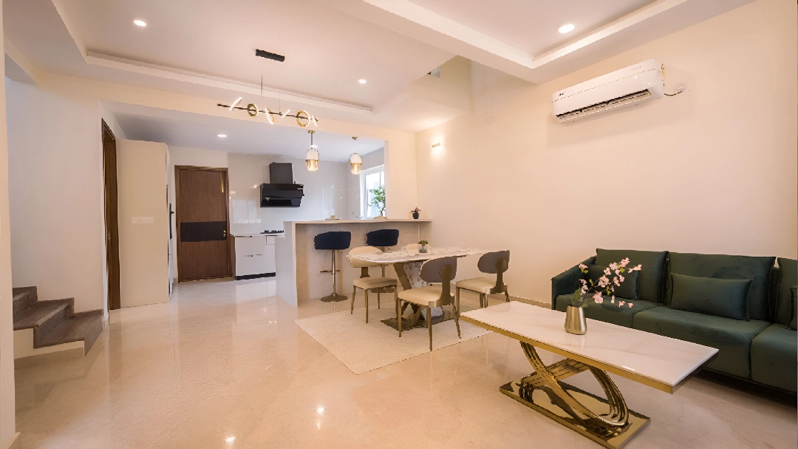 Concorde Abode 99 Villas In Hosur Sarjapur Road Bangalore dinning and living area